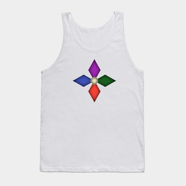 rainbow flower Tank Top by Menu.D